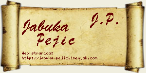 Jabuka Pejić vizit kartica